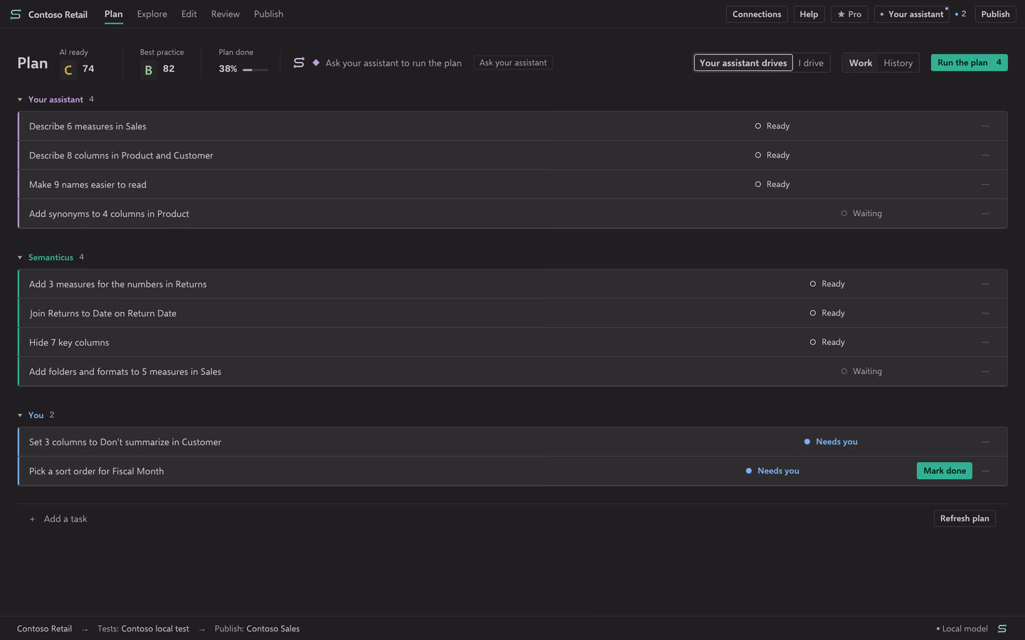 Populated Pro Plan with all three workers